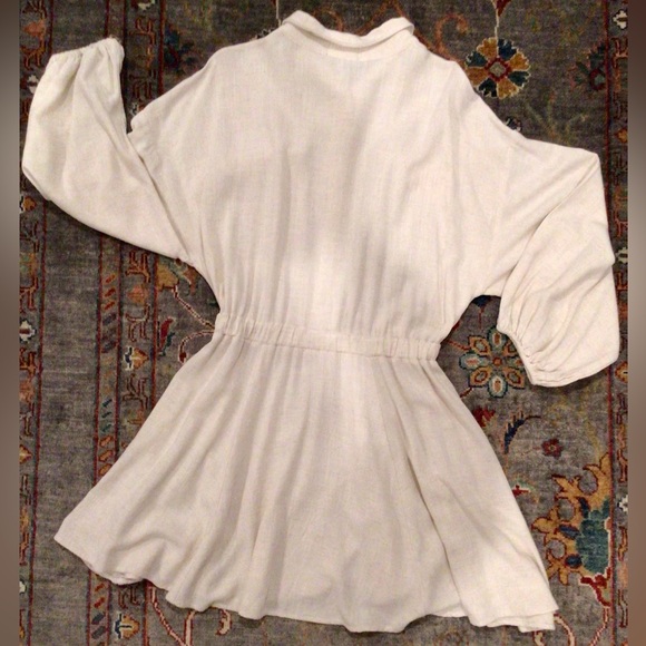 VICI TEXTURED LINEN / RAYON SHIRTWAIST DRESS / FUN & SO CUTE! - Picture 3 of 8